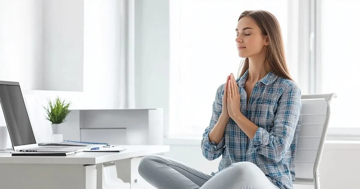 Beneficios del yoga en silla para la salud en la oficina