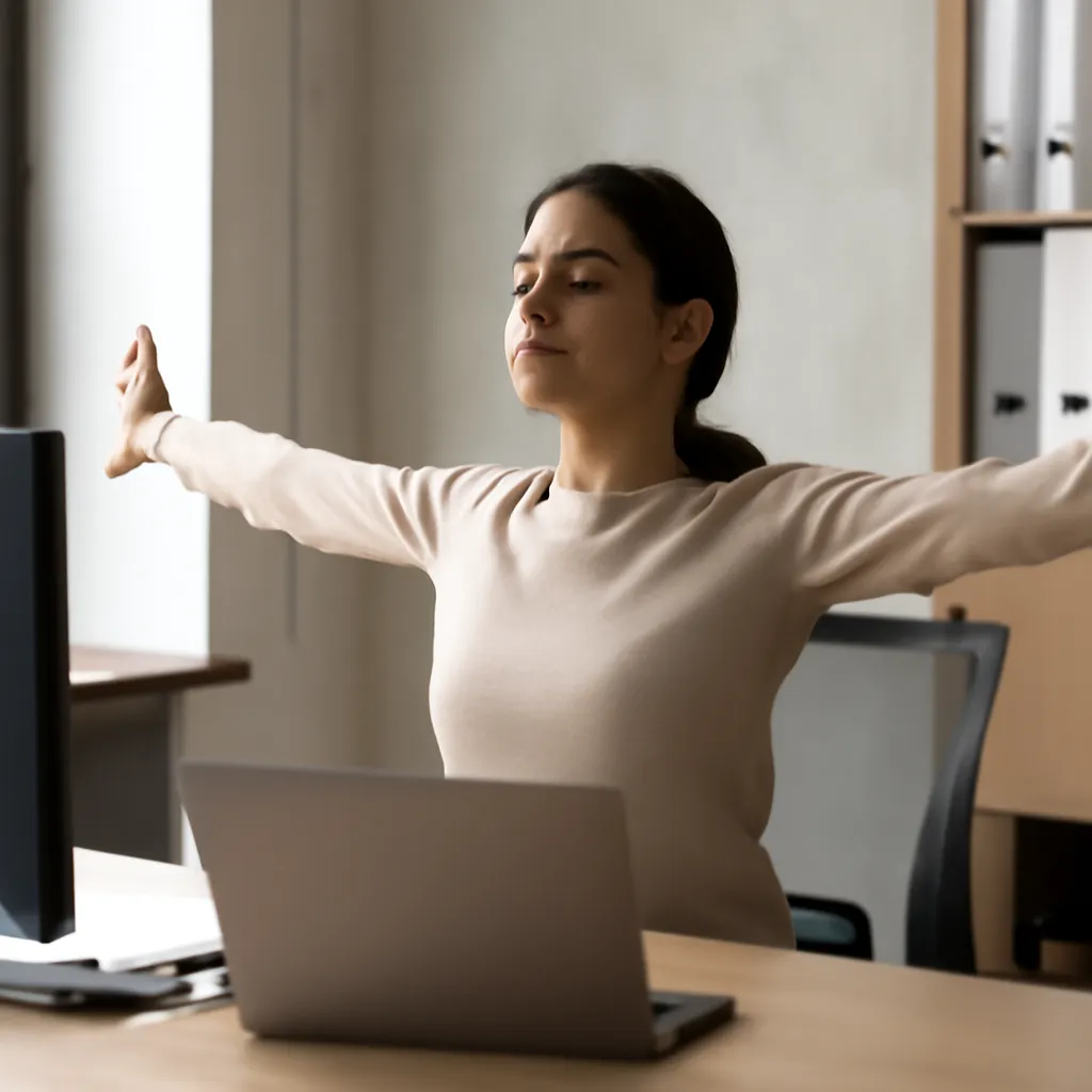 Beneficios del yoga en silla para la salud en la oficina
